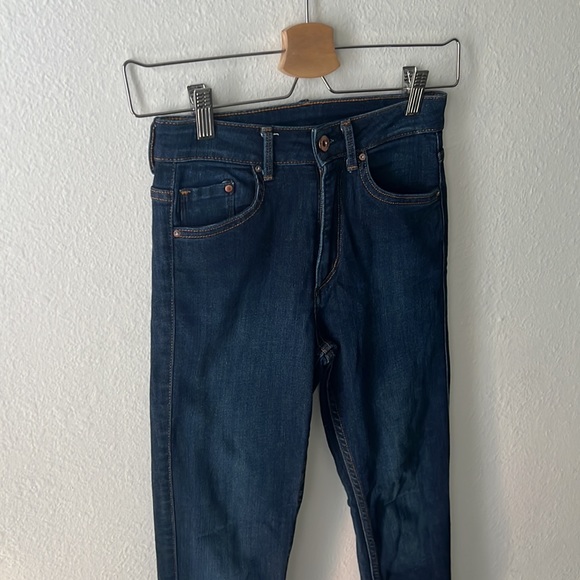 H&M Dark Blue Mid-high Waisted Skinny Jeans, Size 26 - Picture 3 of 5